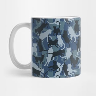 Cats Navy Camouflage Mug